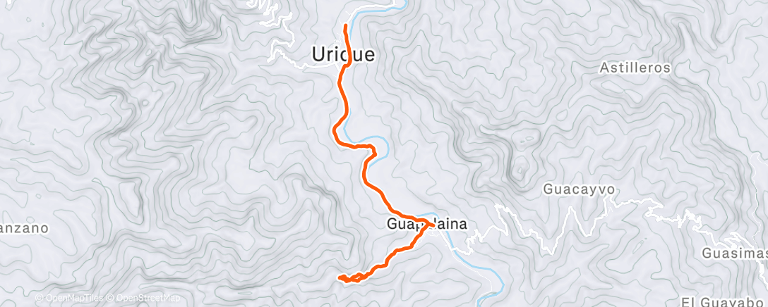 Map of the activity, Xmas in the Copper Canyon