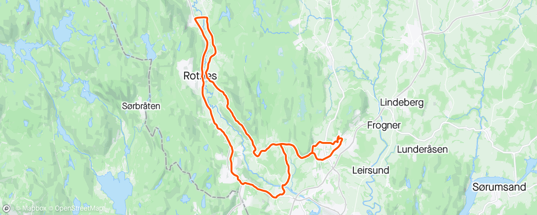 Map of the activity, Runde om Åneby og Gjelleråsen