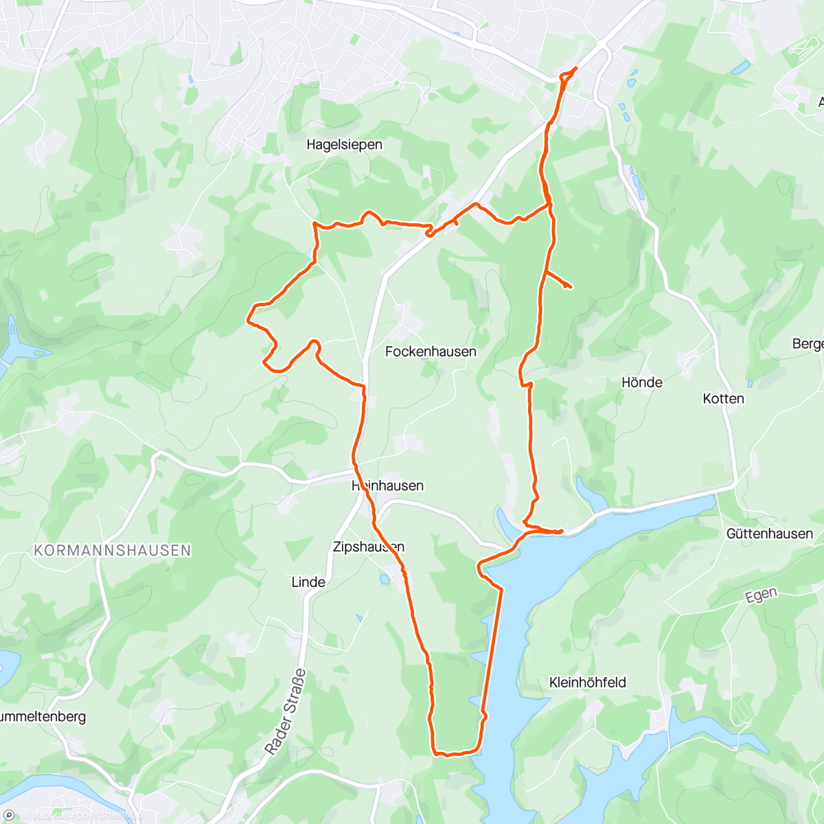 Mapa da atividade, Wanderung am Morgen