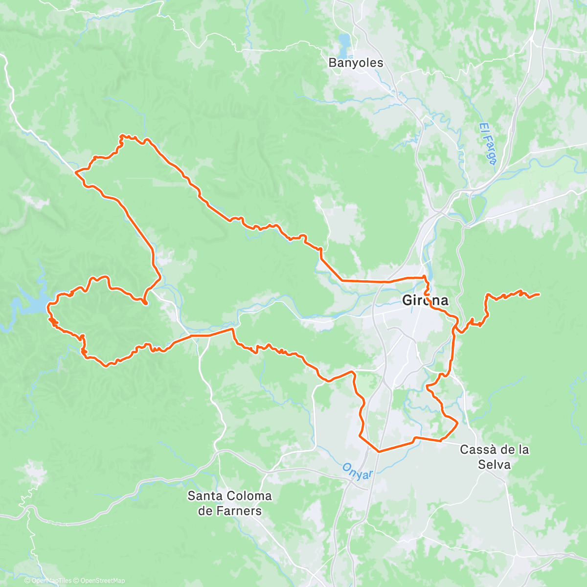 Map of the activity, Fahrt am Morgen