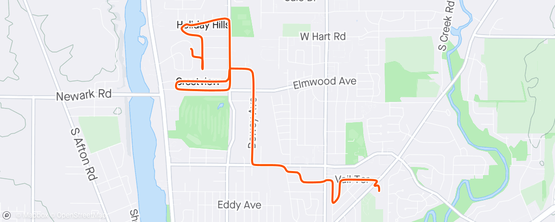 Map of the activity, Sunset Commute