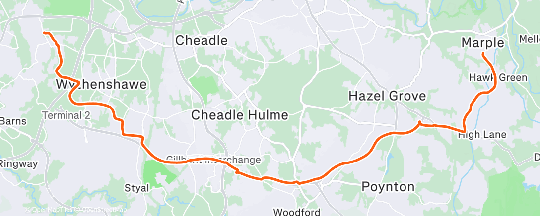 Map of the activity, Afternoon Ride