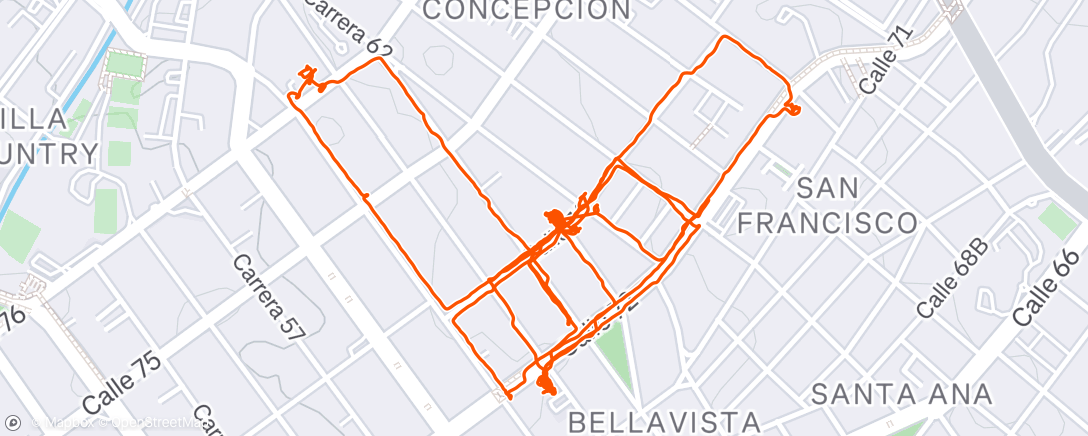 Map of the activity, Barranquilla Colombia
