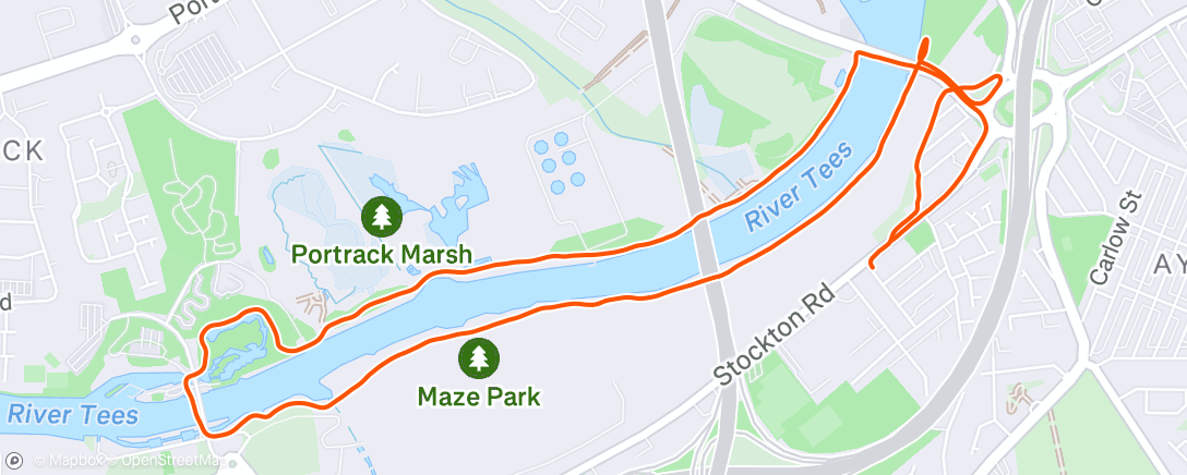 Map of the activity, Morning Run