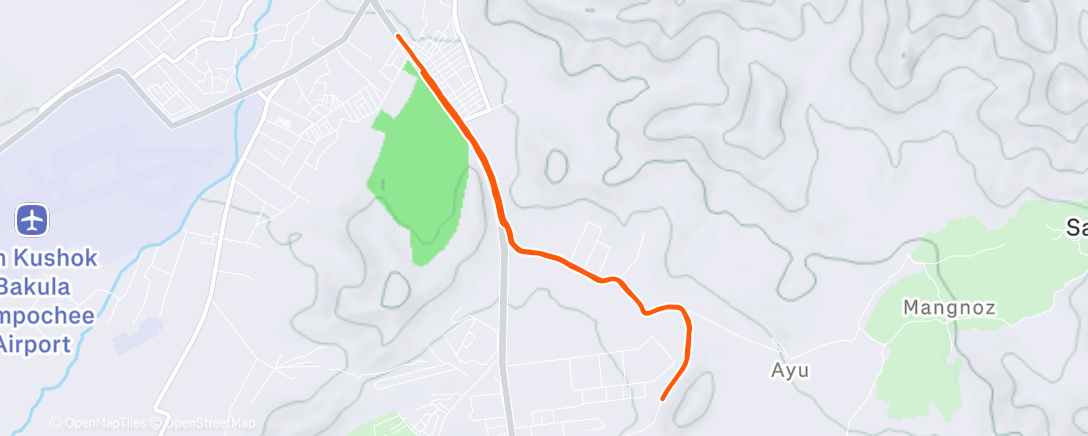 Map of the activity, Morning Run