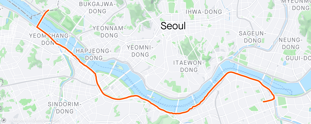 Map of the activity, [자동]출근 라이딩 10회 🎉 helog.xyz