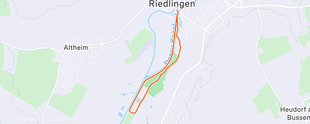 Map of the activity, Wanderung am Morgen