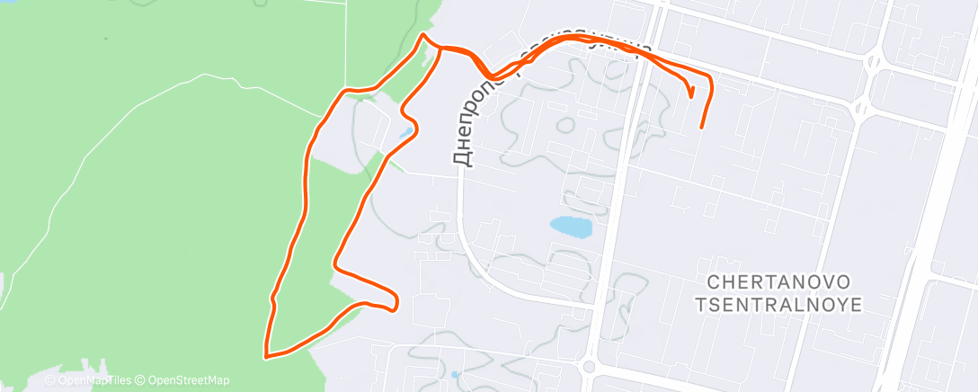 Map of the activity, Afternoon Walk
