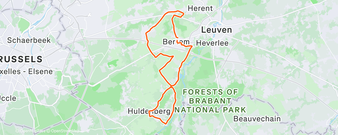 Kaart van de activiteit “Lunch Ride”