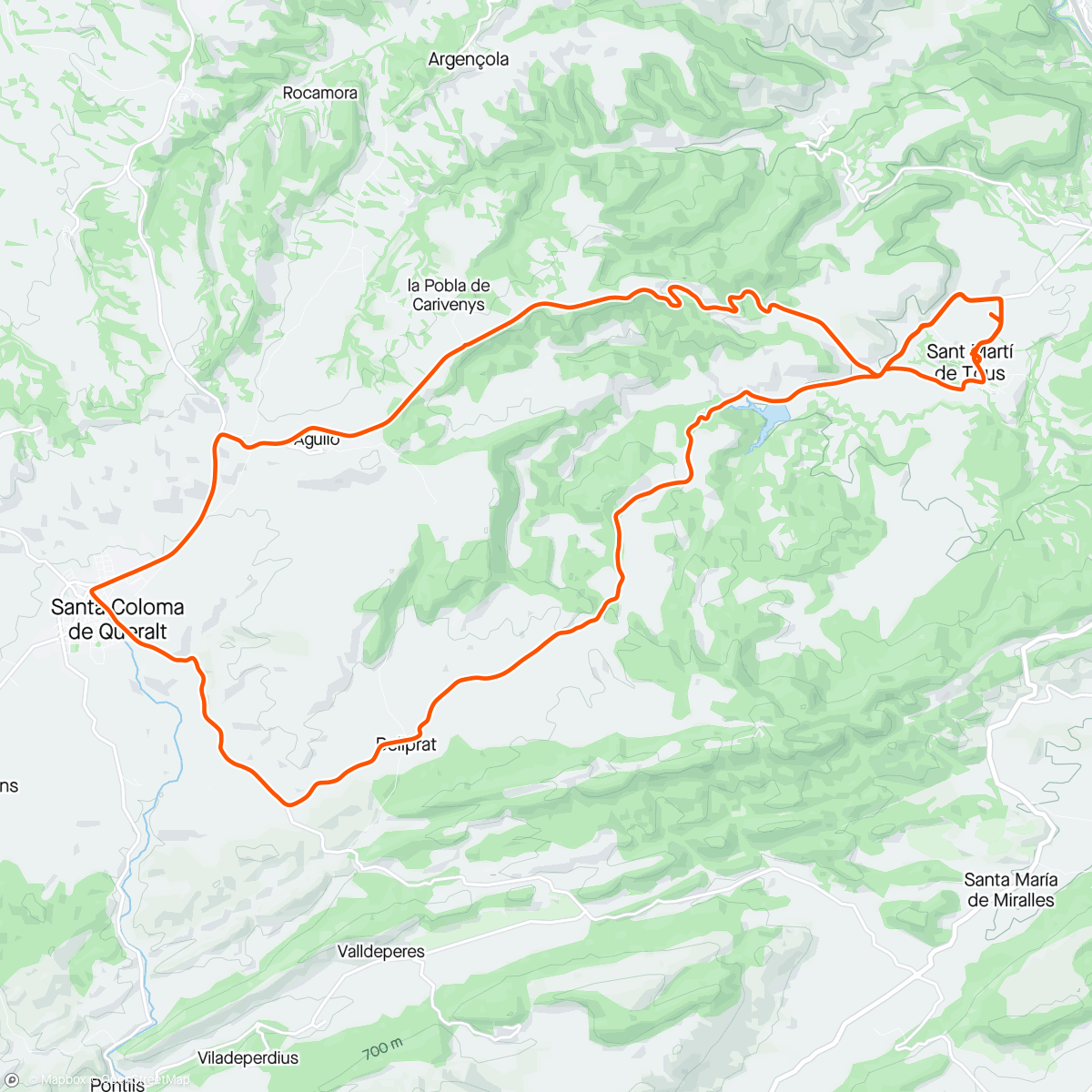 Map of the activity, Volta Santa Coloma