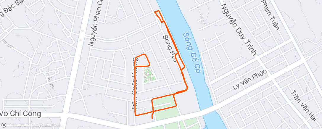 Map of the activity, Morning Run