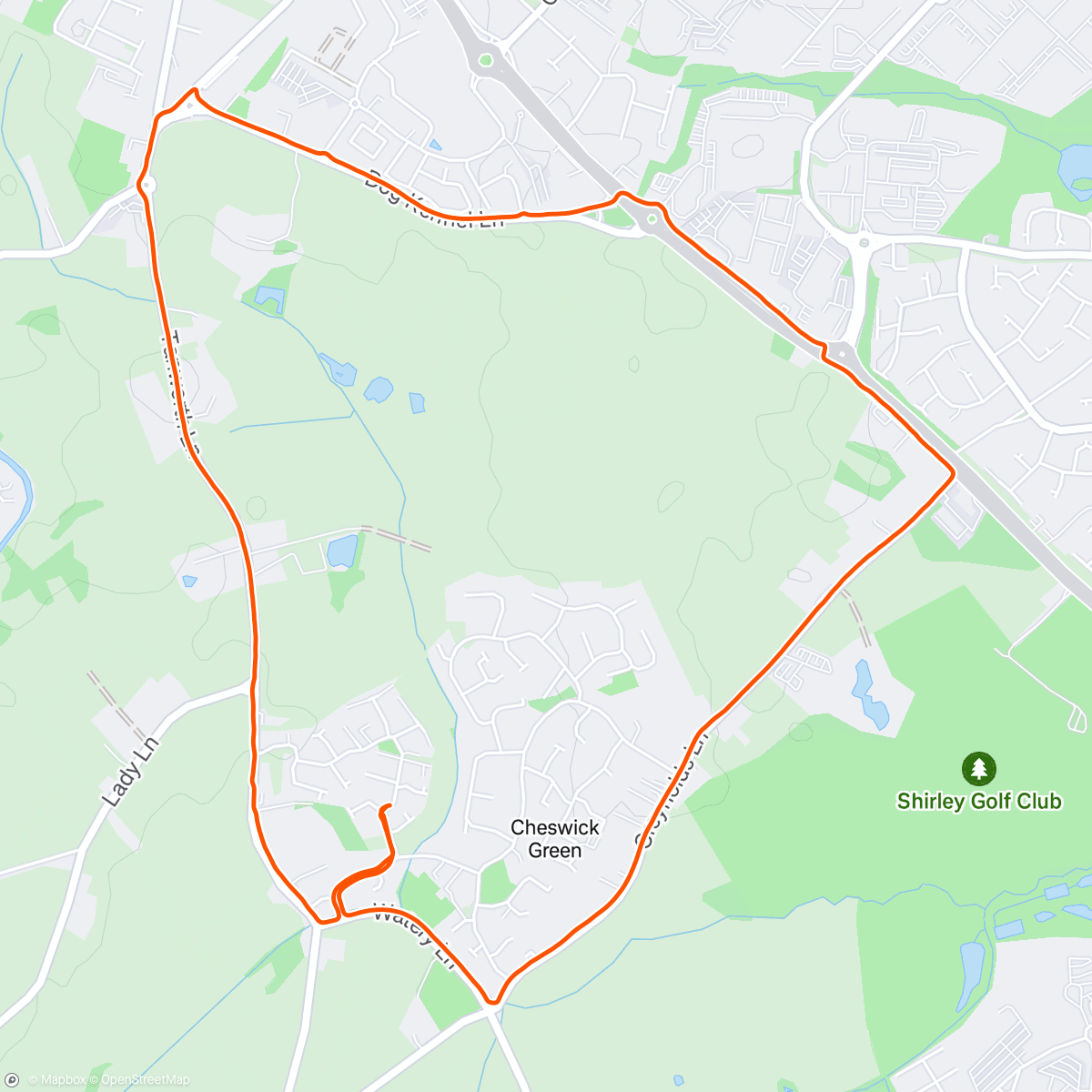 Map of the activity, Afternoon Run