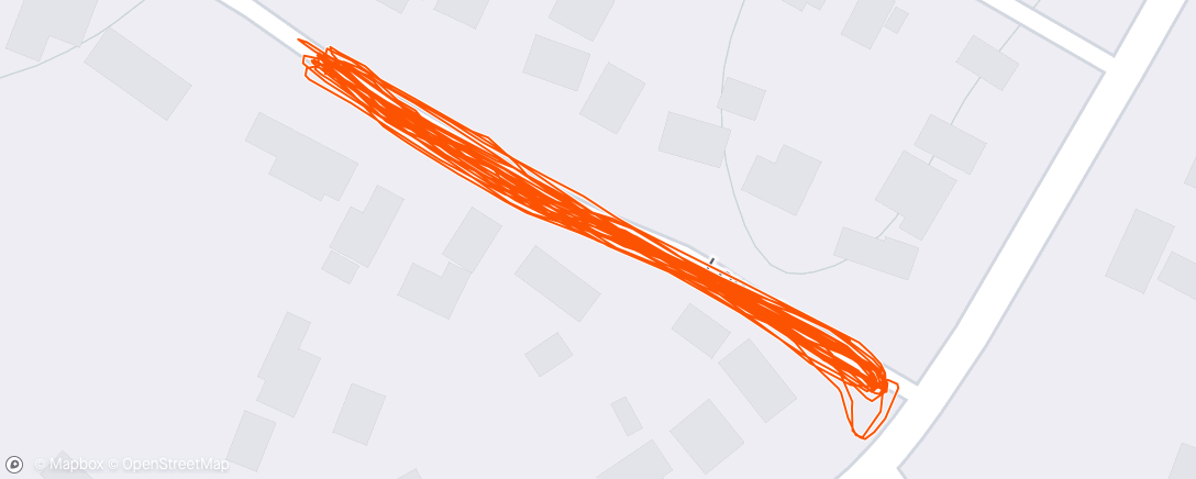 Map of the activity, 3 x (5 x 30 sec hills)