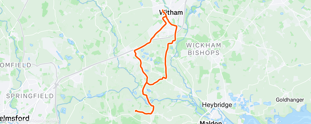 Map of the activity, Afternoon Ride