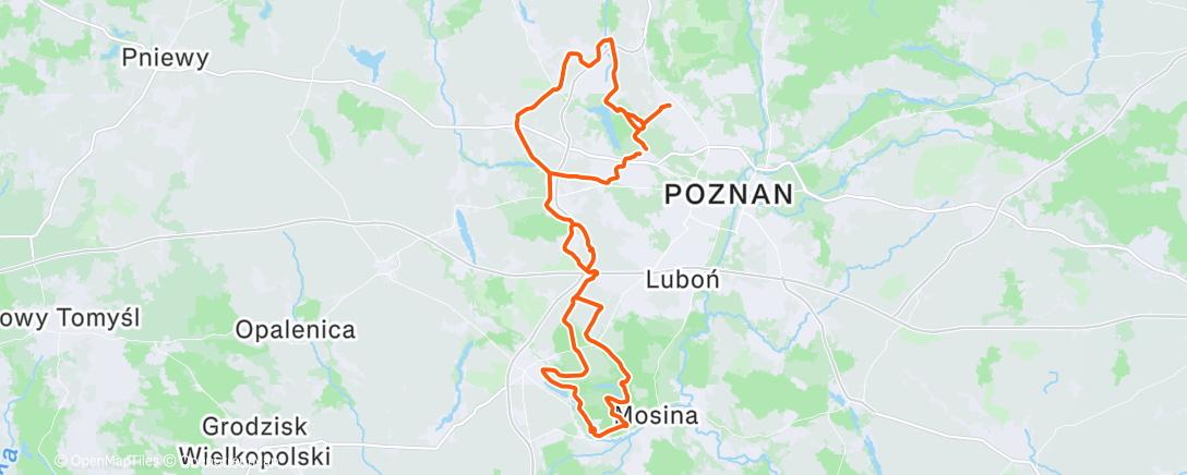 Map of the activity, Lunch Ride