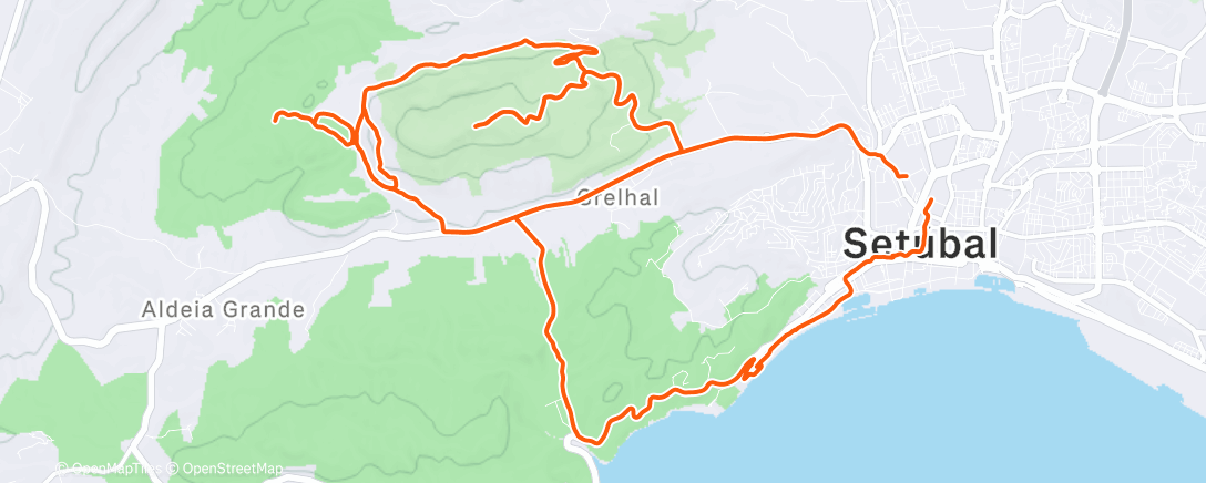 Map of the activity, Volta de bicicleta de montanha elétrica matinal