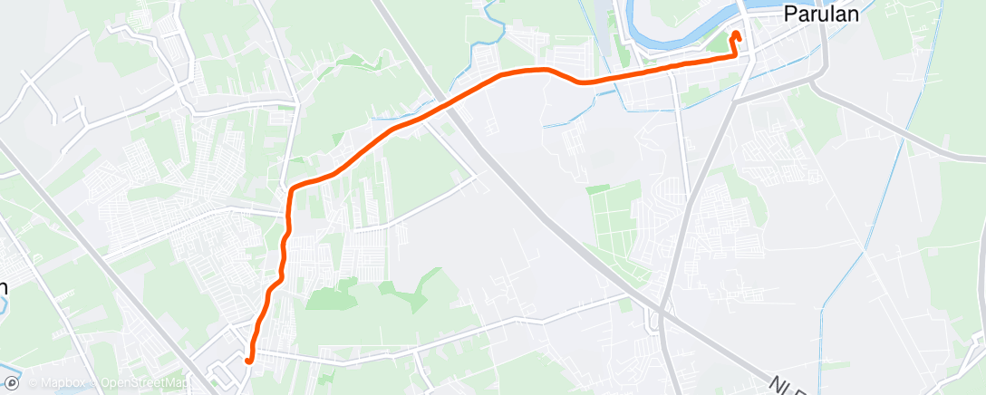 Map of the activity, Evening Run