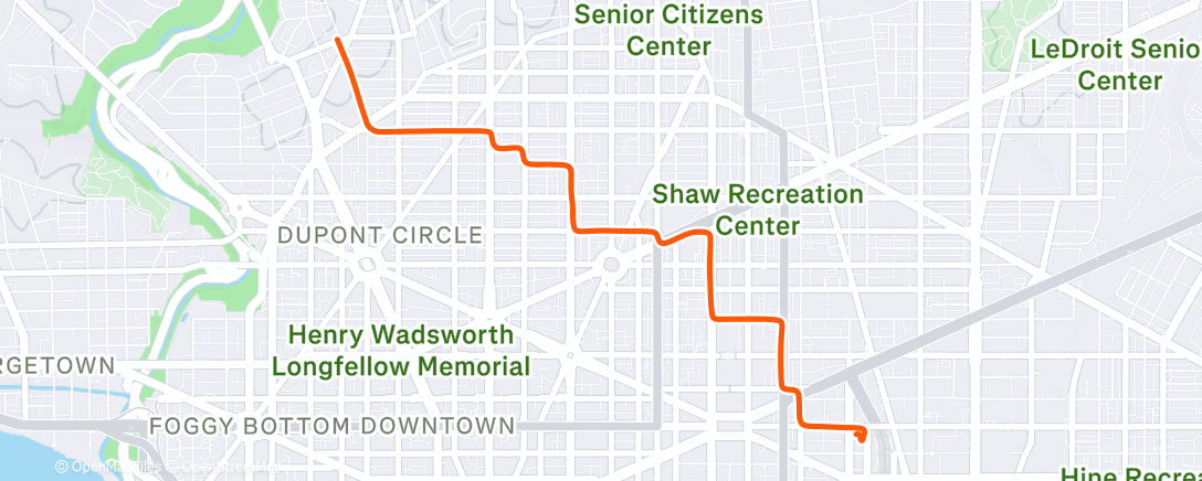 Карта физической активности (Sortie vélo de nuit)