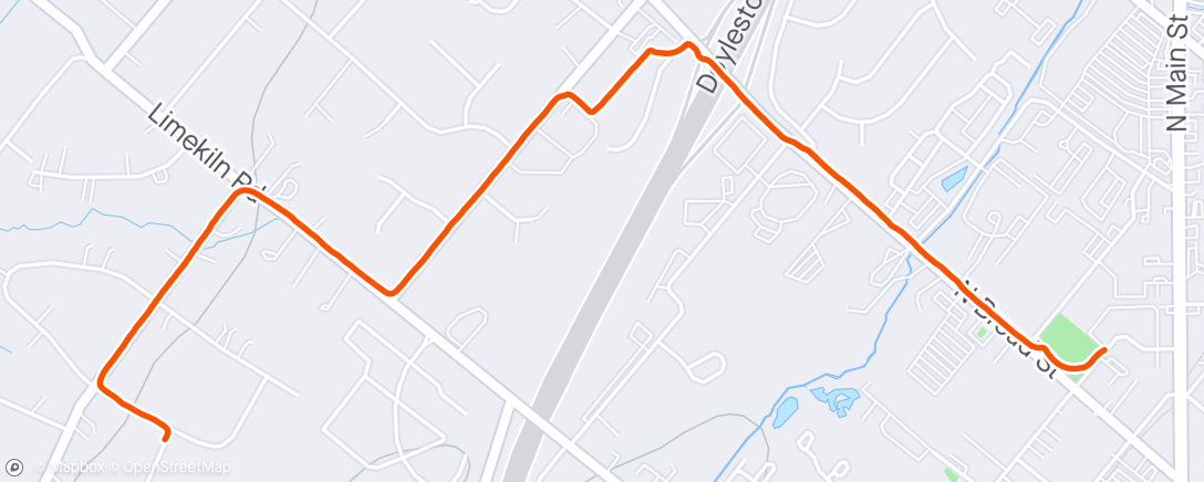 Map of the activity, Race walk to make service in time