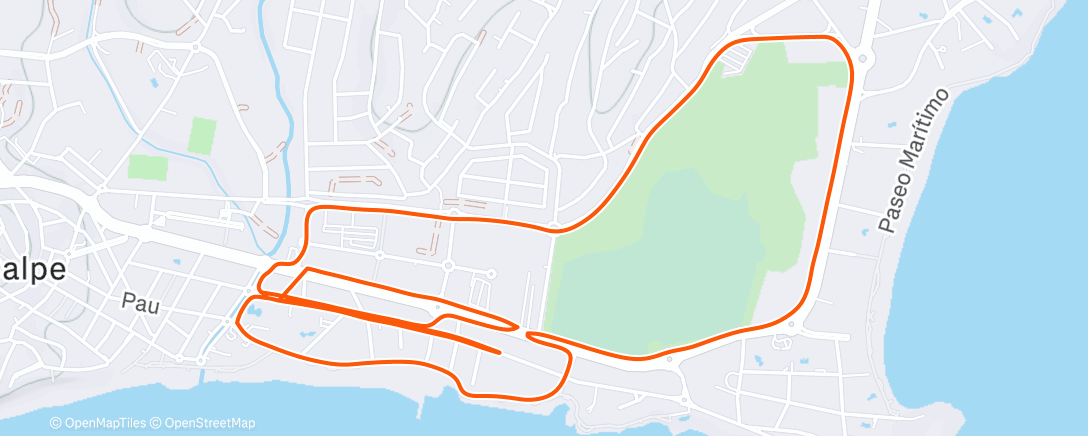 Map of the activity, Morning Run