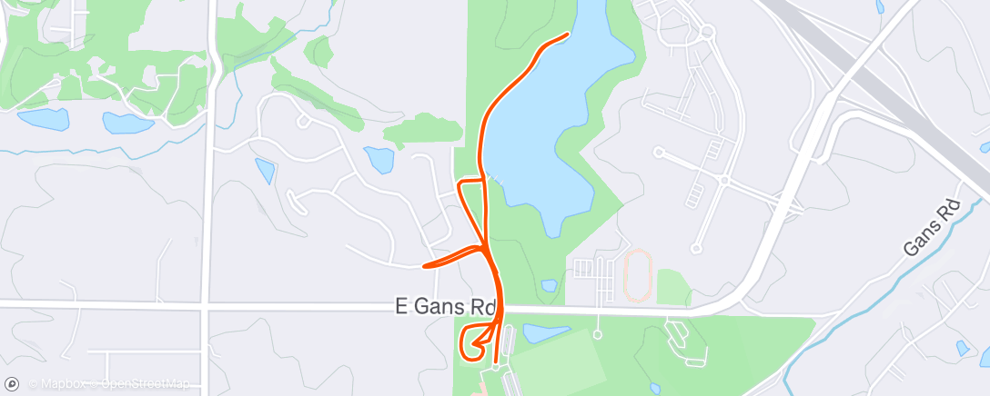 Map of the activity, Morning Run