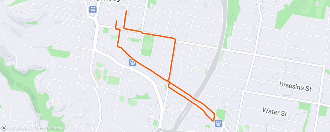 Map of the activity, Morning Run