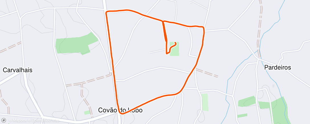 Map of the activity, Corrida noturna