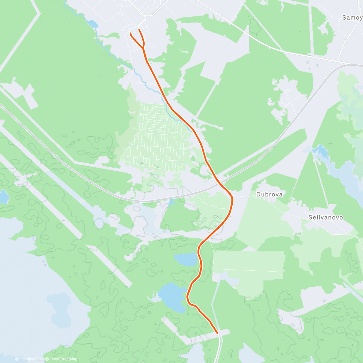 Map of the activity, Утренний забег