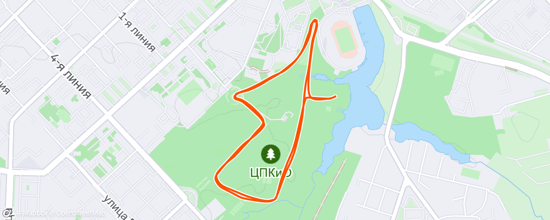 Map of the activity, Morning Run