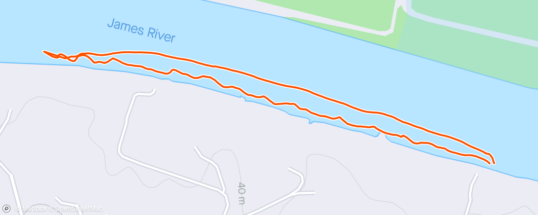 Map of the activity, River Swim #1 - temp63