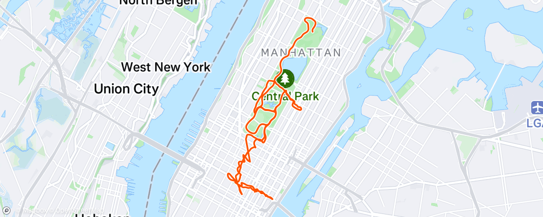 Map of the activity, Preview of the Last 3 miles of the NYC Half plus Central Park Loop