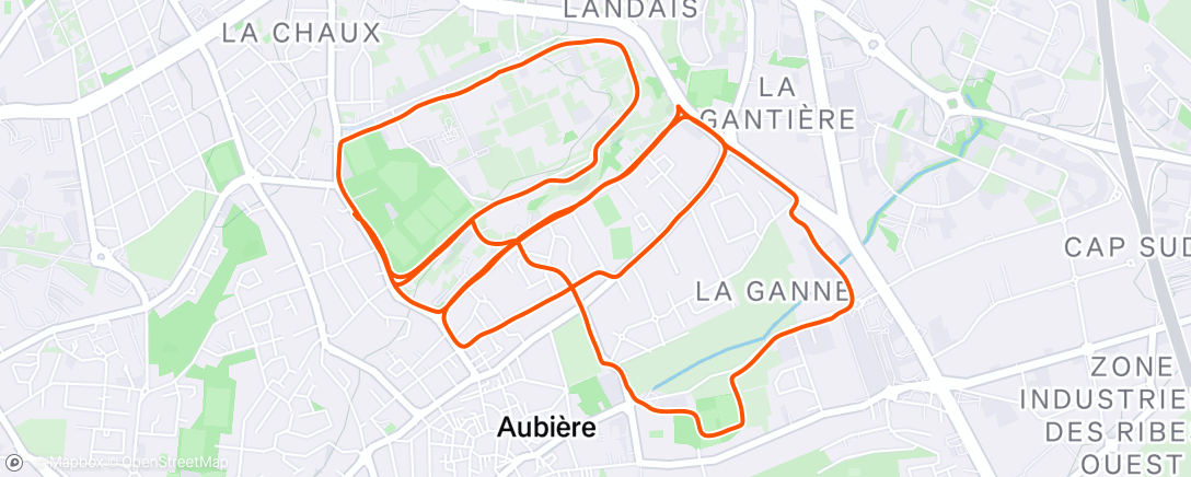 Map of the activity, Fartlek dans la tempête 😱