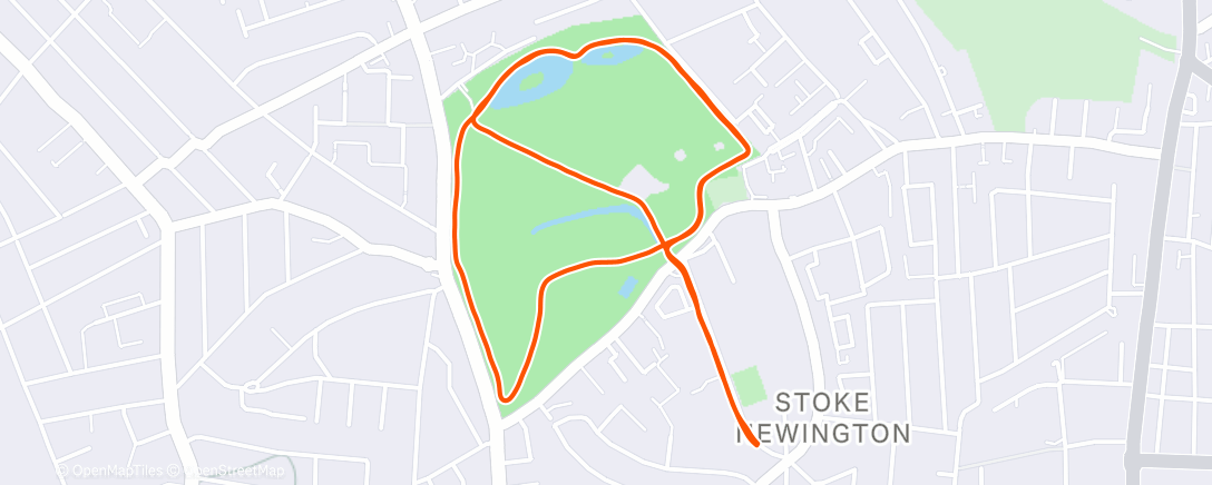 Map of the activity, Morning Run