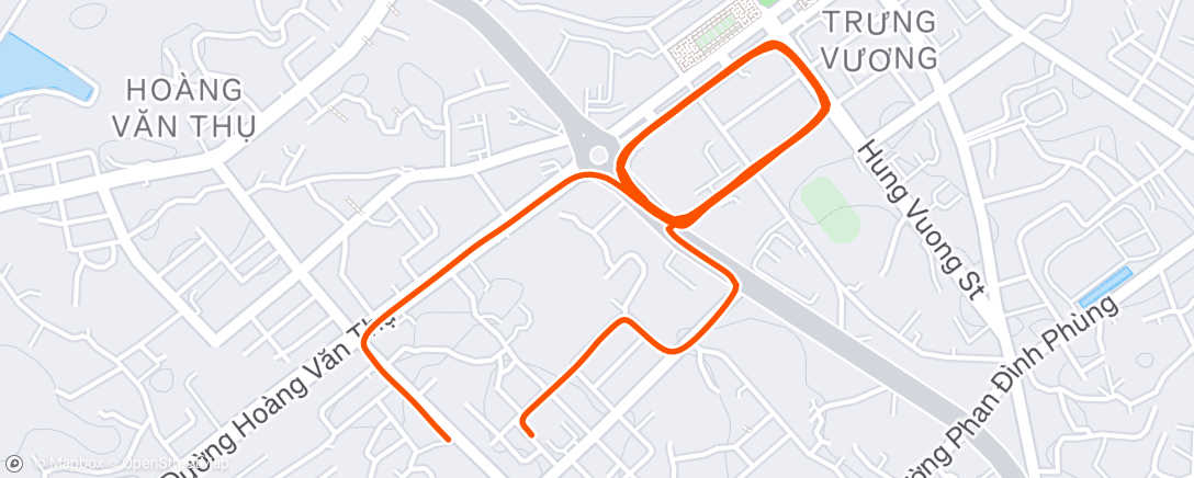 Map of the activity, Morning Run