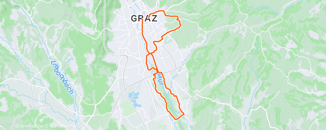 Map of the activity, Gravel-Fahrt am Nachmittag