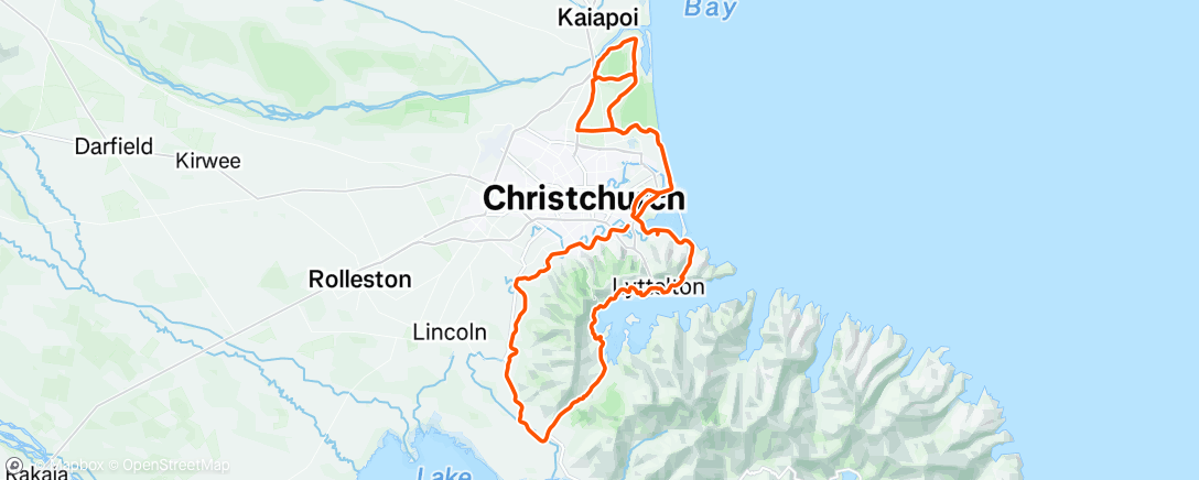 Mapa de la actividad, Cycling