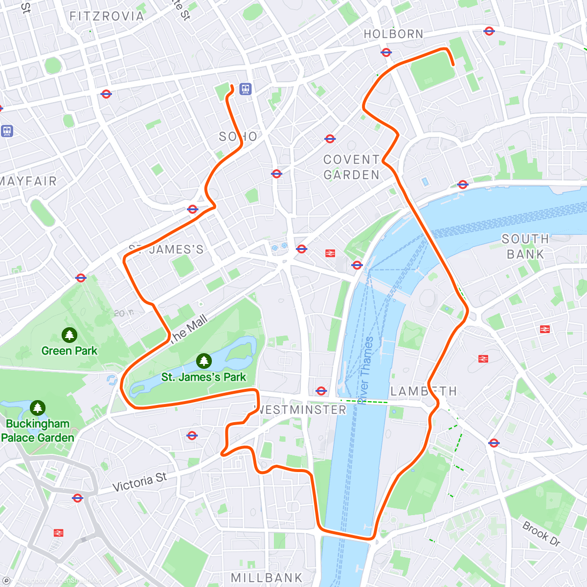 Карта физической активности (Lunch Ride / Part of Tweed Run 2024)