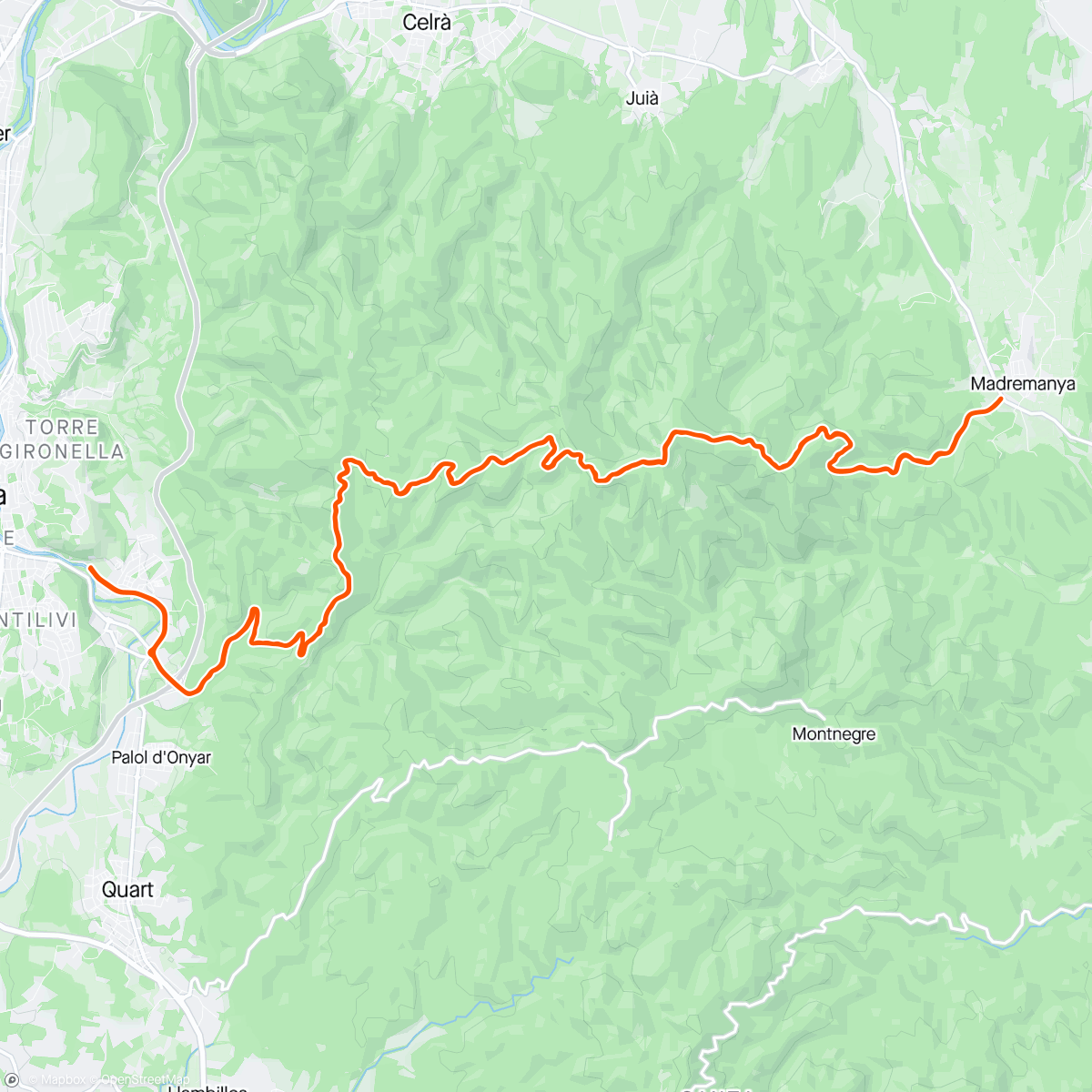 Map of the activity, Maybe someday I'll be able to ride without stopping