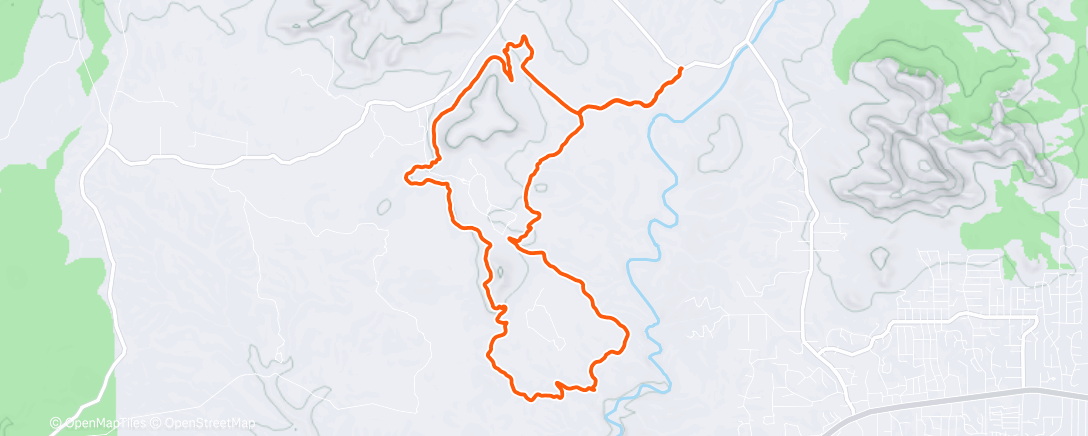 Map of the activity, Lunch Mountain Bike Ride