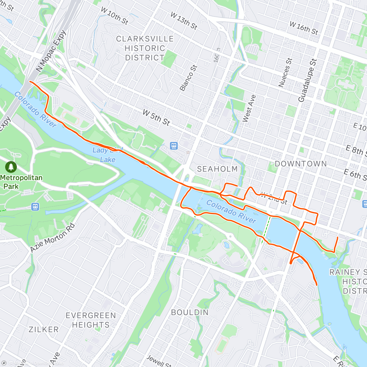 Map of the activity, Morning Run