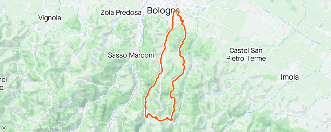 Map of the activity, S.Lazzaro - Zena - Quinzano - Loiano - Fondovalle Savena - Rastignano