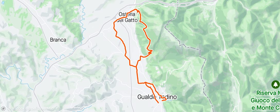 Map of the activity, Giretto serale in mtb