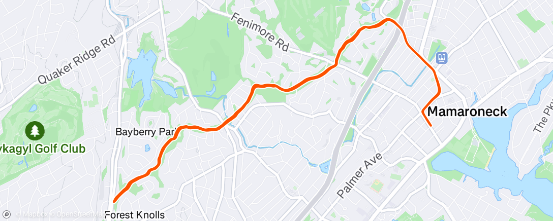 Map of the activity, Lunch Run