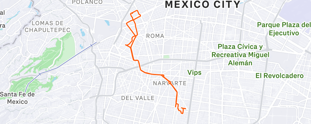 Map of the activity, Lunch Ride