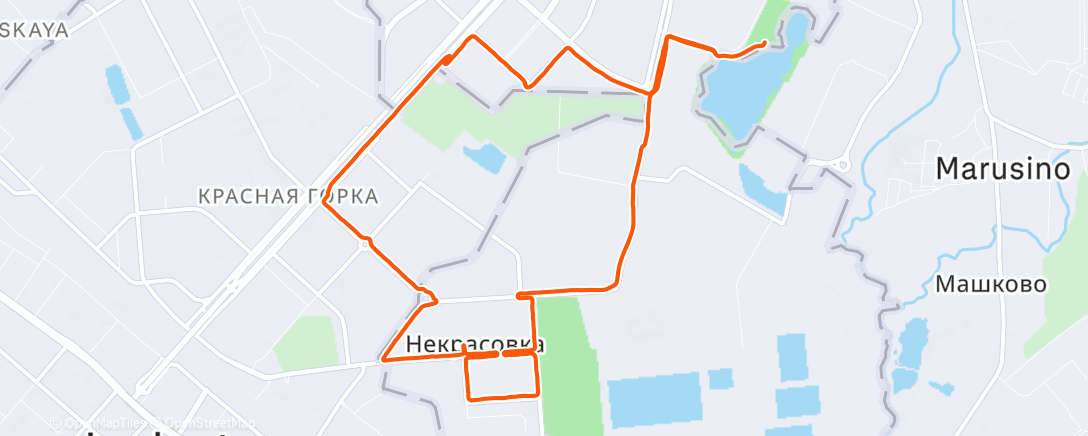 Map of the activity, Вечерний забег