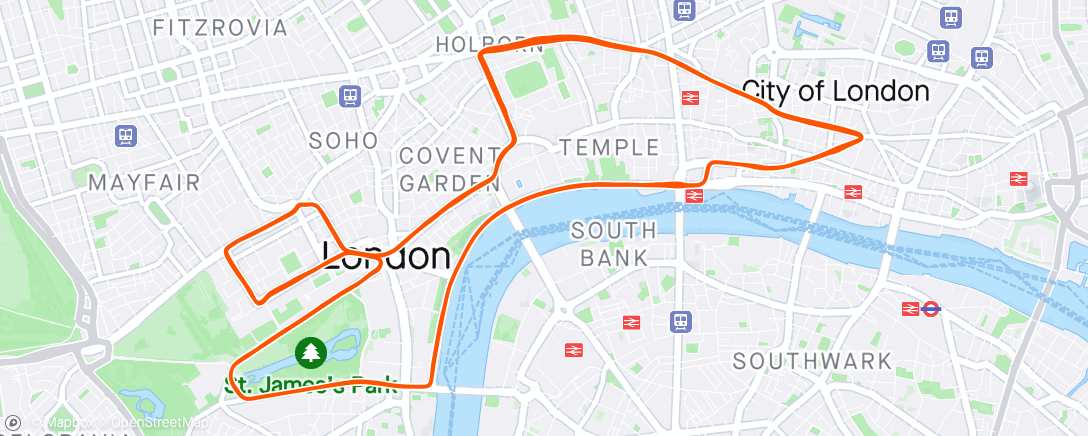 Map of the activity, Citytrip Ride London stage 3 ⚡️