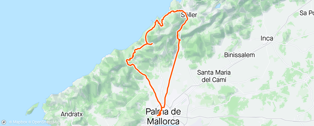 Map of the activity, Mallorca day 1
