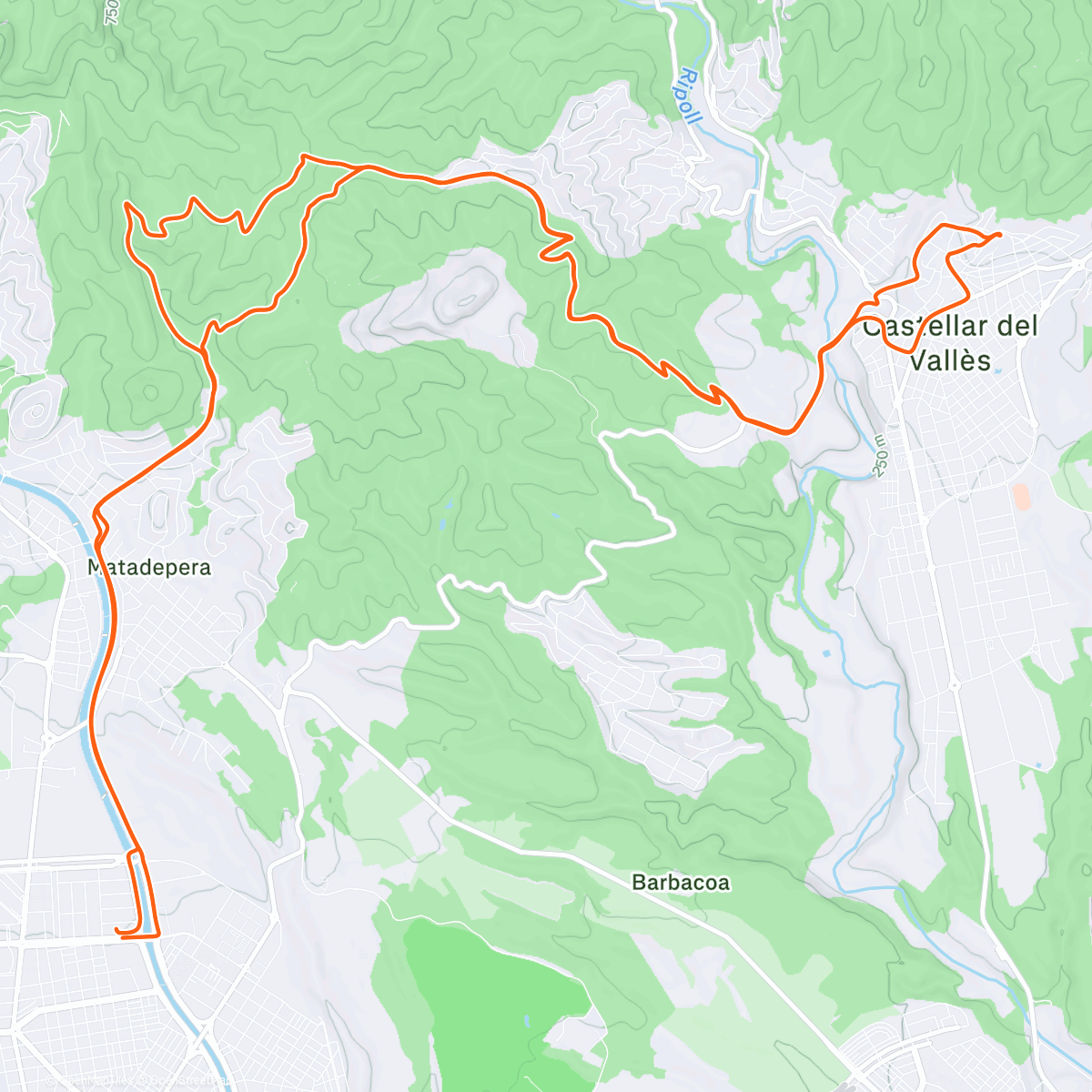 Map of the activity, Petasques de relax