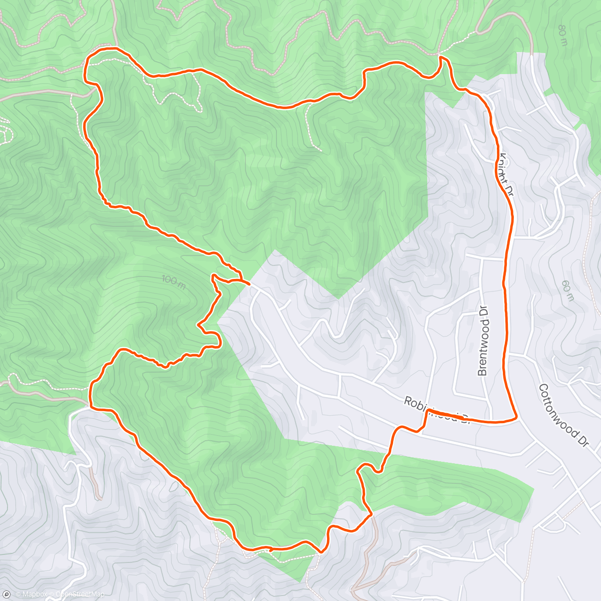 Map of the activity, Feeling less sick, go for a hike