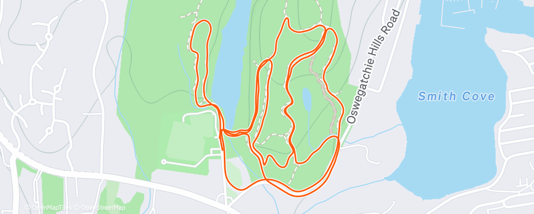 Map of the activity, Christmas Day 5k Oswegatchie trails 😃🇺🇸🎅🏻
